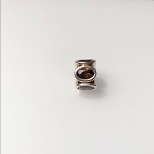 💯% mAuthentic Retired Pandora Ster/Sil brown bead